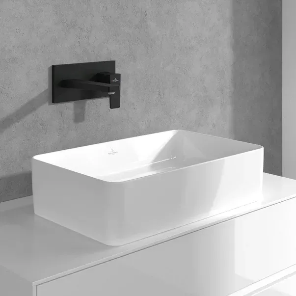Baterie lavoar incastrata Villeroy&Boch Architectura Square negru mat fara corp ingropat — imaginea 3