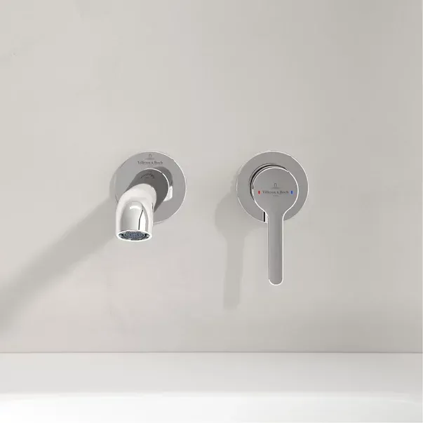 Baterie lavoar incastrata Villeroy&Boch Skyla crom lucios pipa 20 cm fara corp ingropat — imaginea 4