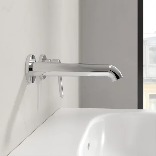 Baterie lavoar incastrata Villeroy&Boch Skyla crom lucios pipa 20 cm fara corp ingropat — imaginea 6