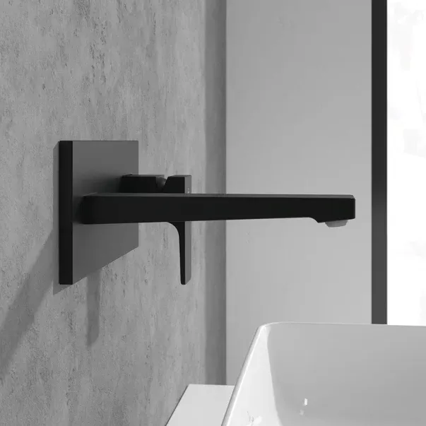 Baterie lavoar incastrata Villeroy&Boch Architectura Square negru mat fara corp ingropat — imaginea 6
