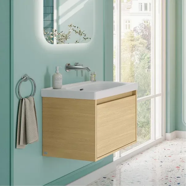 Baterie lavoar incastrata Villeroy&Boch Skyla negru mat pipa 20 cm fara corp ingropat — imaginea 6