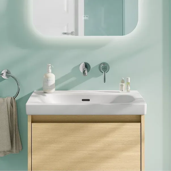 Baterie lavoar incastrata Villeroy&Boch Skyla crom lucios pipa 20 cm fara corp ingropat — imaginea 9