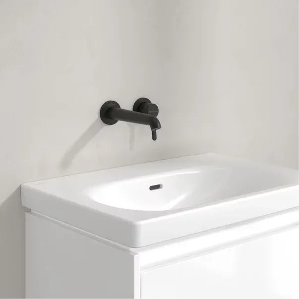 Baterie lavoar incastrata Villeroy&Boch Skyla negru mat pipa 20 cm fara corp ingropat — imaginea 7