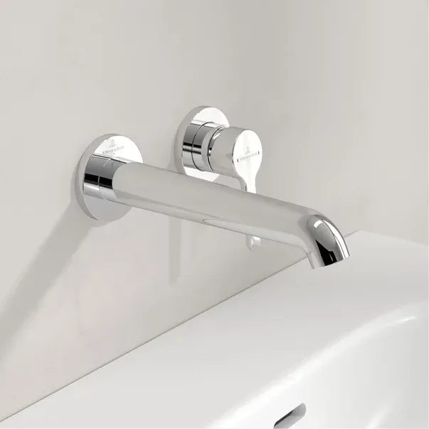 Baterie lavoar incastrata Villeroy&Boch Skyla crom lucios pipa 20 cm fara corp ingropat — imaginea 11