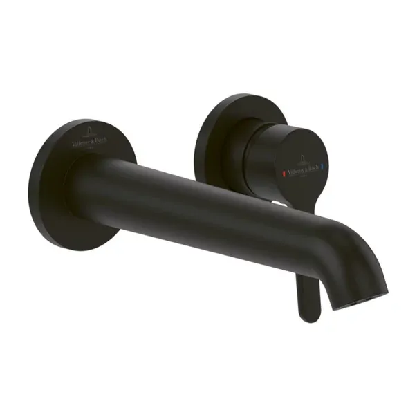 Baterie lavoar incastrata Villeroy&Boch Skyla negru mat pipa 20 cm fara corp ingropat — imaginea 11
