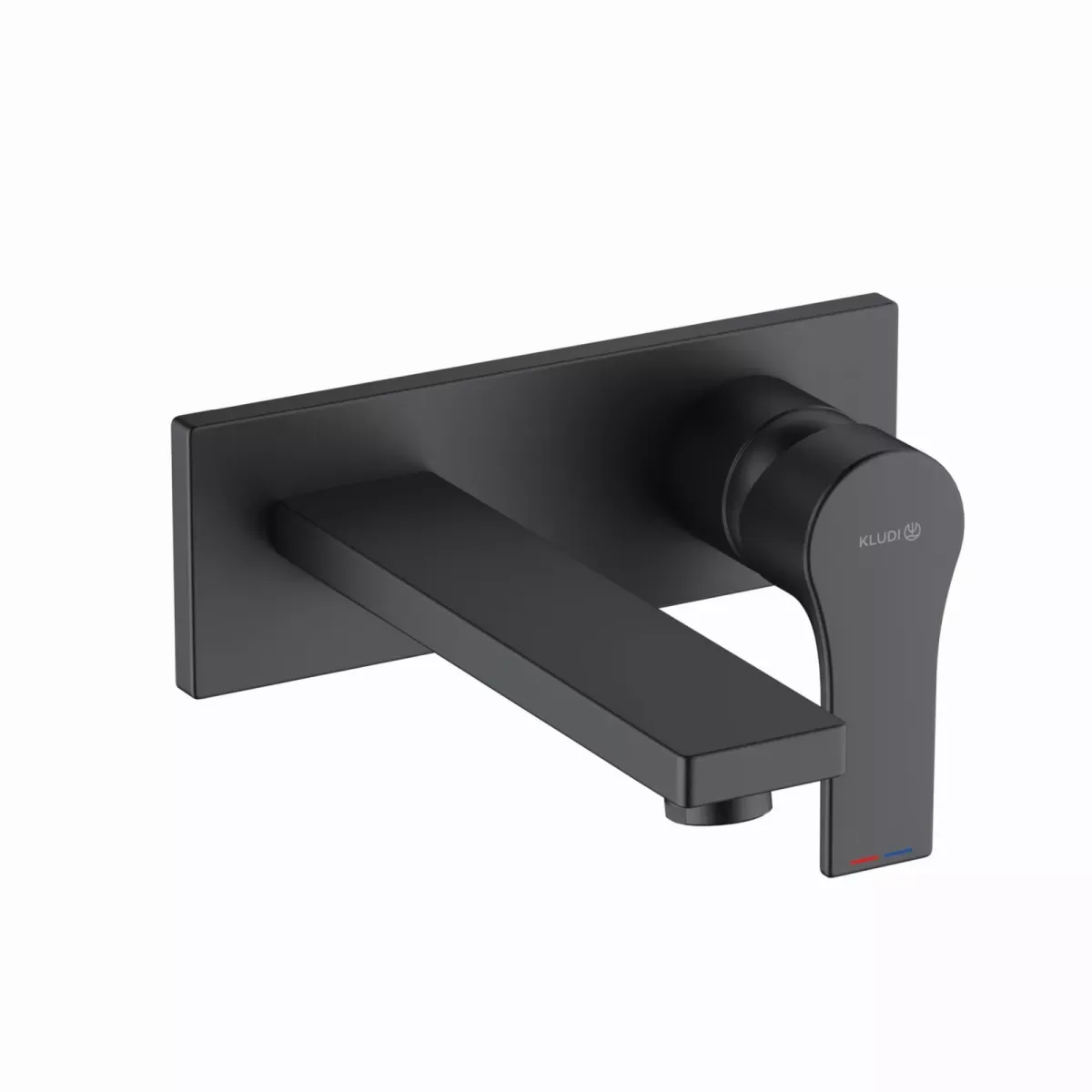 Baterie lavoar Kludi Zenta Sl, pe perete, 205 mm, necesita valva, mat, negru, 482473965 — imaginea 2