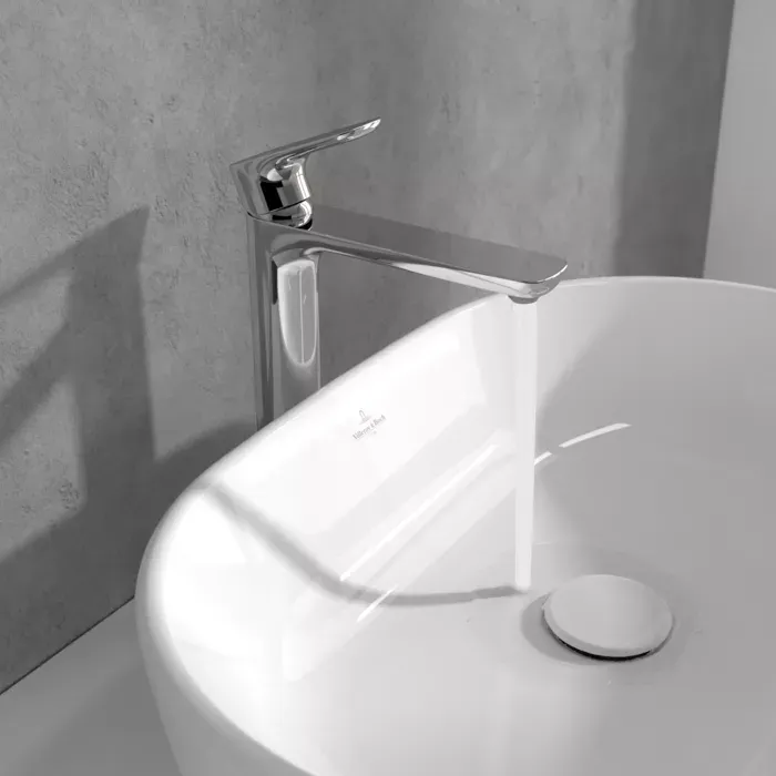 Baterie lavoar Villeroy and Boch O.Novo, XL, 295 mm, ventil, crom, TVW10410511061 — imaginea 6
