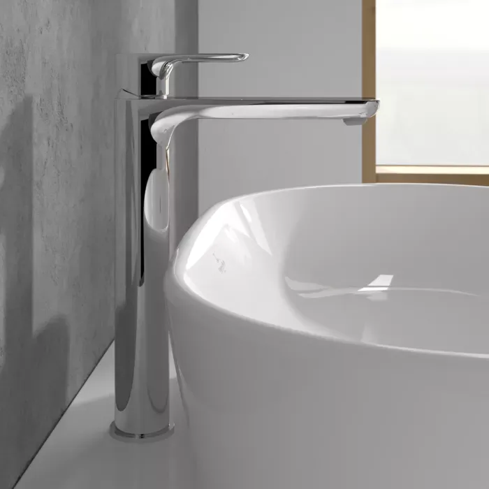 Baterie lavoar Villeroy and Boch O.Novo, XL, 295 mm, ventil, crom, TVW10410511061 — imaginea 7