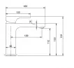 Baterie lavoar Villeroy and Boch Architectura, M, 161 mm, mat, auriu, TVW12500400076 — imaginea 5