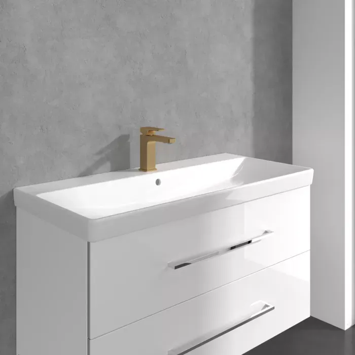 Baterie lavoar Villeroy and Boch Architectura, M, 161 mm, mat, auriu, TVW12500400076 — imaginea 9