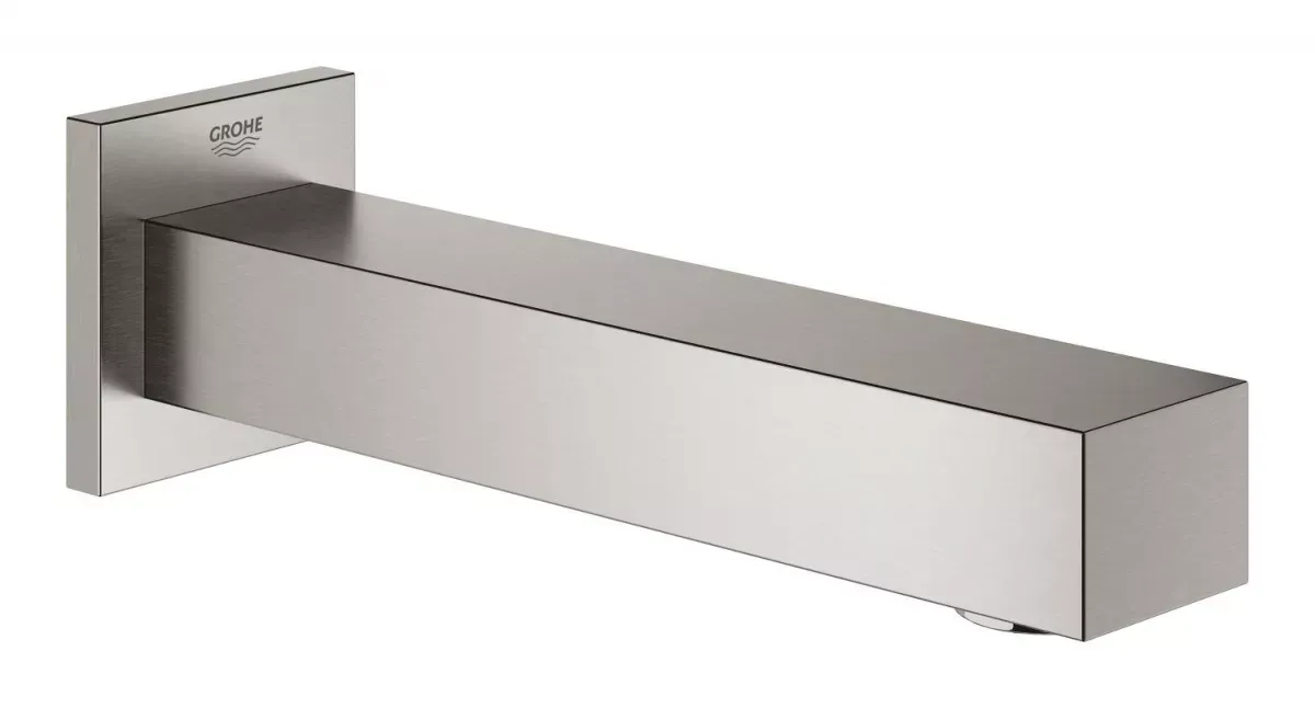 Pipa cada Grohe Eurocube, incastrata, 170 mm, mat, otel satinat, 13303DC0 — imaginea 2
