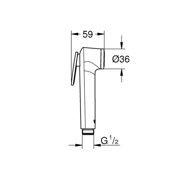 Dus igienic cu baterie Grohe Trigger Spray Bundle crom lucios — imaginea 11