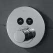 Unitate comanda Axor ShowerSelect, 2 iesiri, termostat, necesita valva, crom, 36723000 — imaginea 4