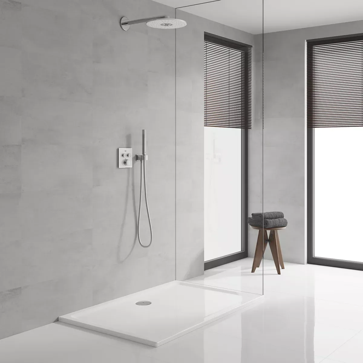 Unitate comanda Grohe Grohtherm SmartControl 29156LS0, 1/2'', aparent, termostat, 2 iesiri, necesita set fixare, alb — imaginea 4