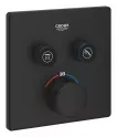 Unitate comanda Grohe SmartControl Cube, aparenta, termostat, 2 iesiri, necesita valva, mat, negru, 102166KF00 — imaginea 3