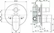 Unitate comanda Ideal Standard Cerafine A7193U4, 1/2'', incastrata, monocomanda, diverter, 2 cai, mat, negru — imaginea 2