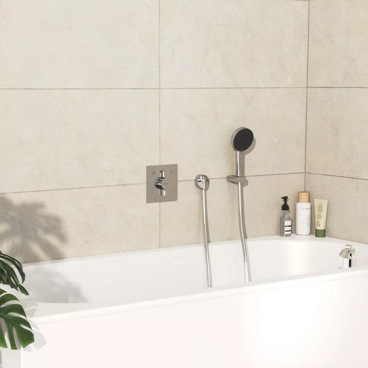 Unitate comanda Hansgrohe DuoTurn E, 2 iesiri, necesita valva, crom, 75417000 — imaginea 7