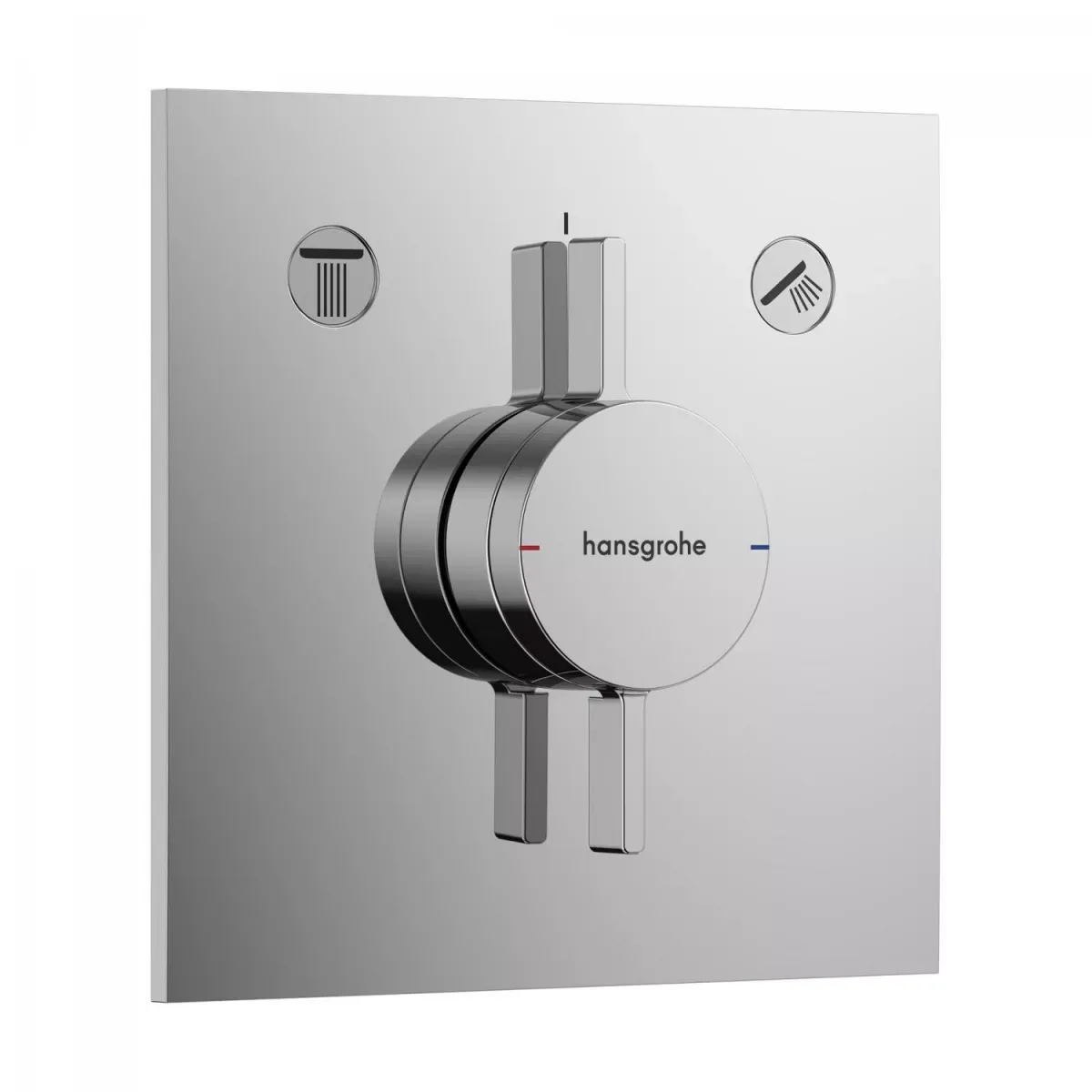 Unitate comanda Hansgrohe DuoTurn E, 2 iesiri, necesita valva, crom, 75417000 — imaginea 8