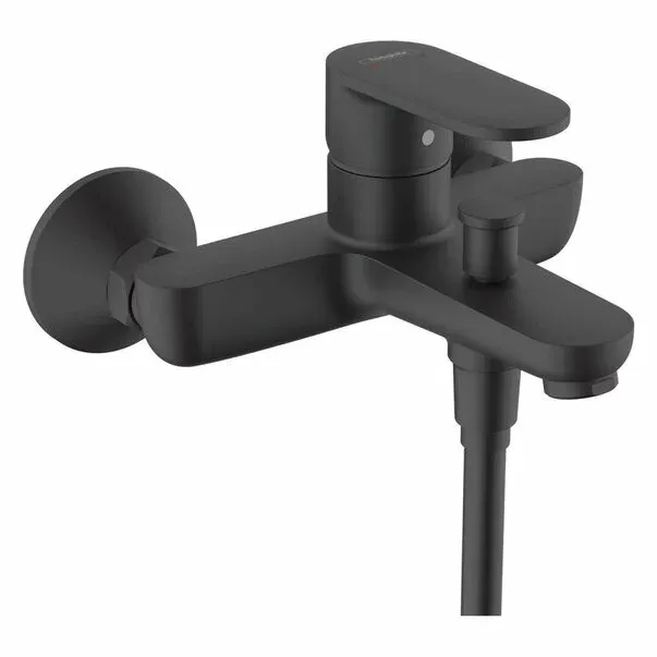 Baterie cada - dus Hansgrohe Vernis Blend monocomanda negru mat — imaginea 2