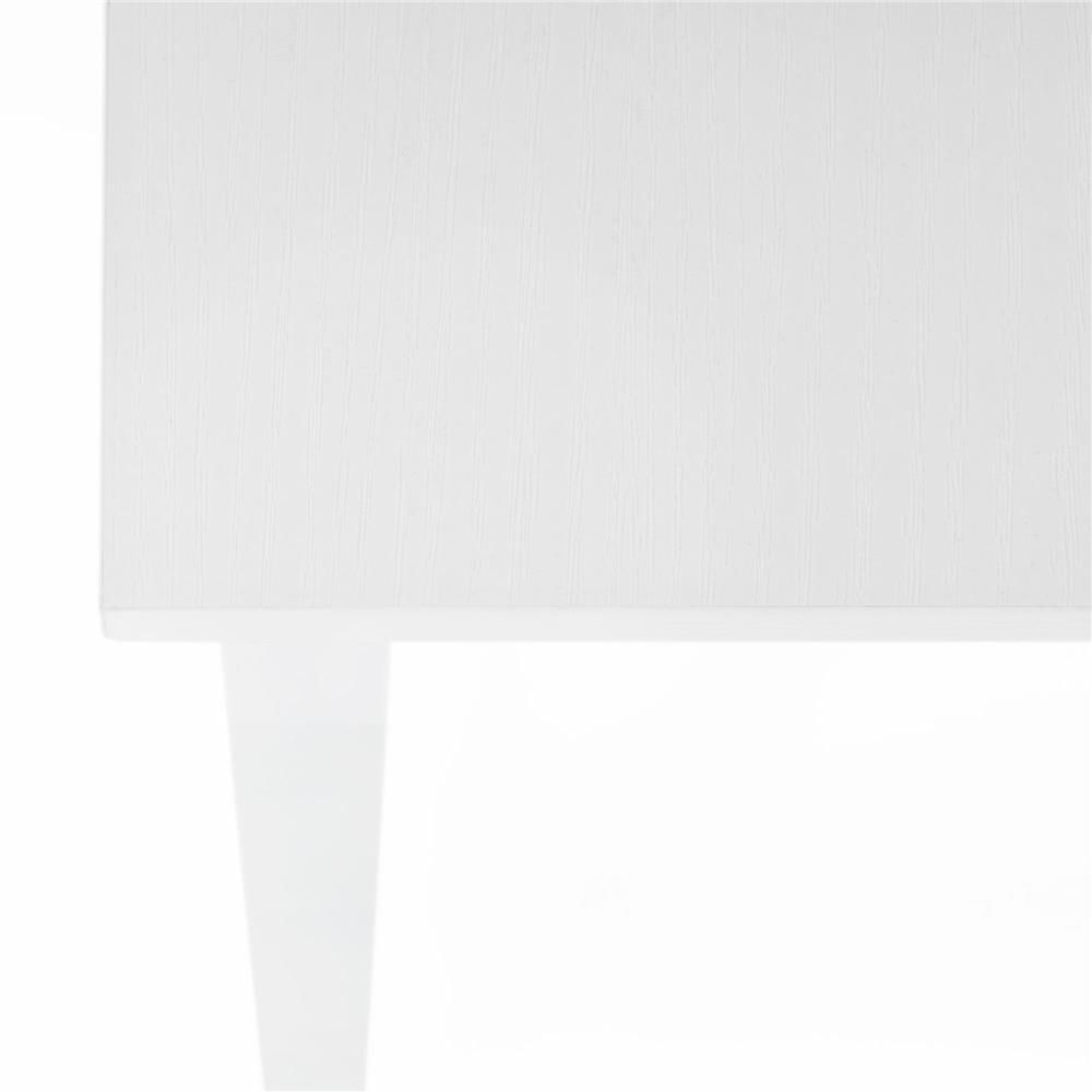 Birou cu blat MDF si cadru metalic, 100x50x76 cm, alb — imaginea 8