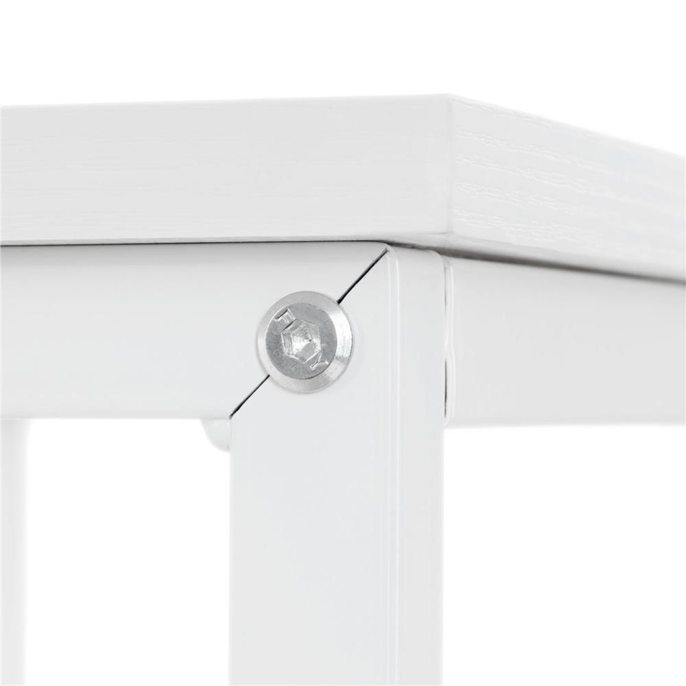 Birou cu blat MDF si cadru metalic, 100x50x76 cm, alb — imaginea 14