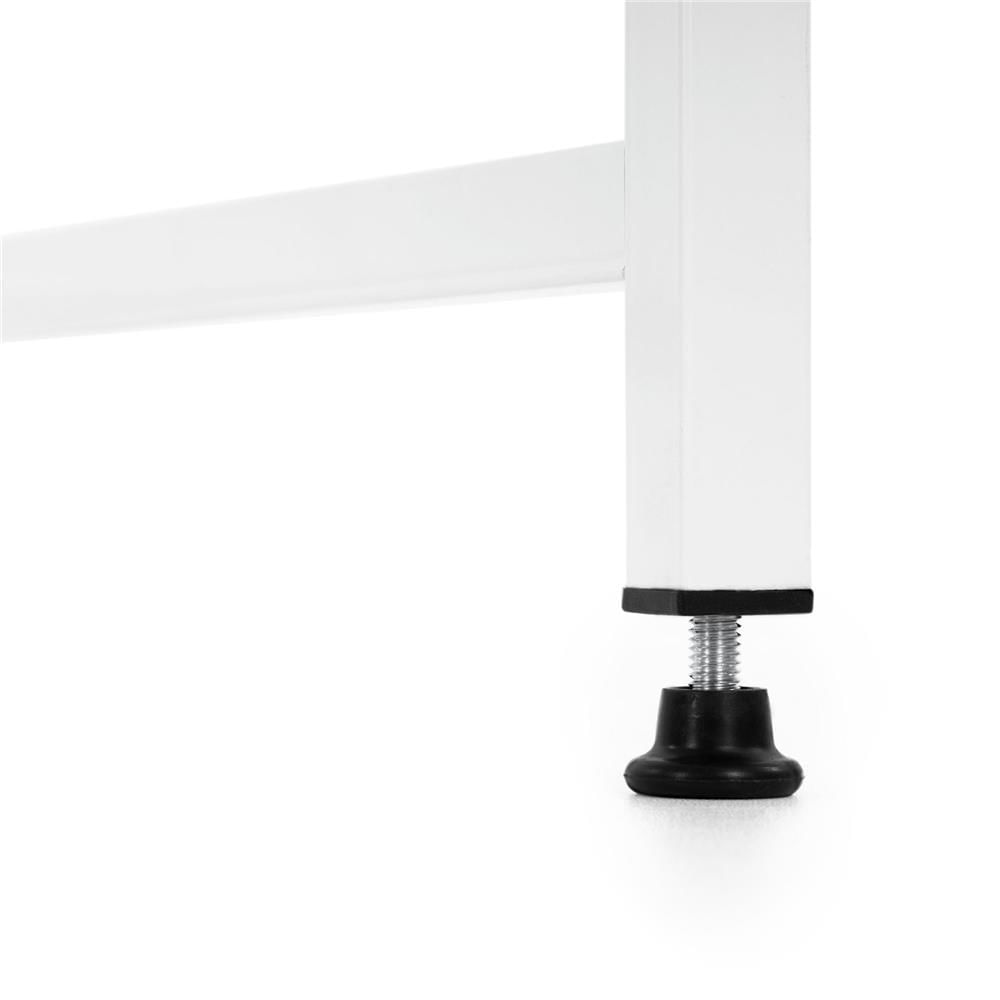 Birou cu blat MDF si cadru metalic, 100x50x76 cm, alb — imaginea 15