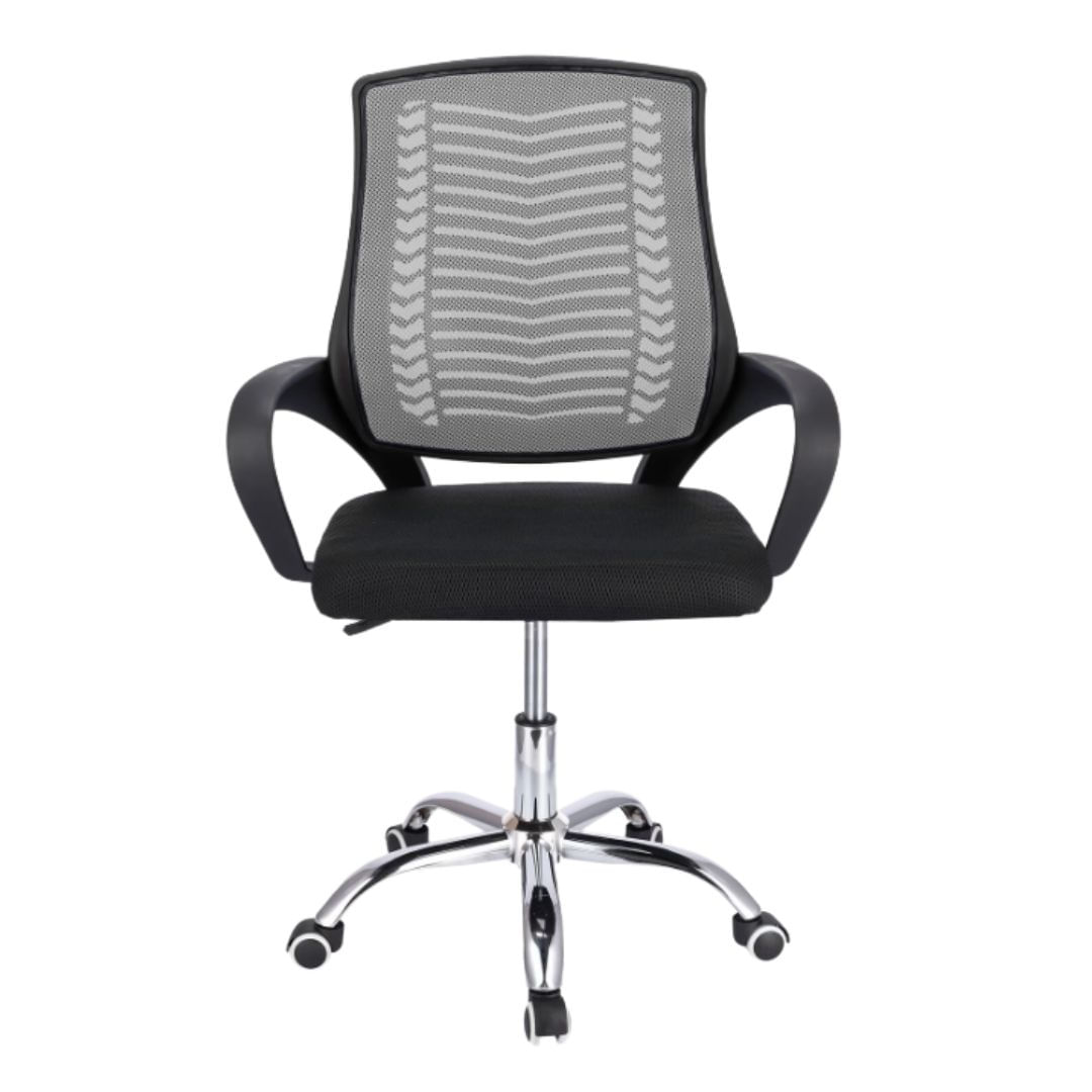Scaun de birou ergonomic, ajustabil, TOLEDO, Jumi, negru cu spatar gri — imaginea 6