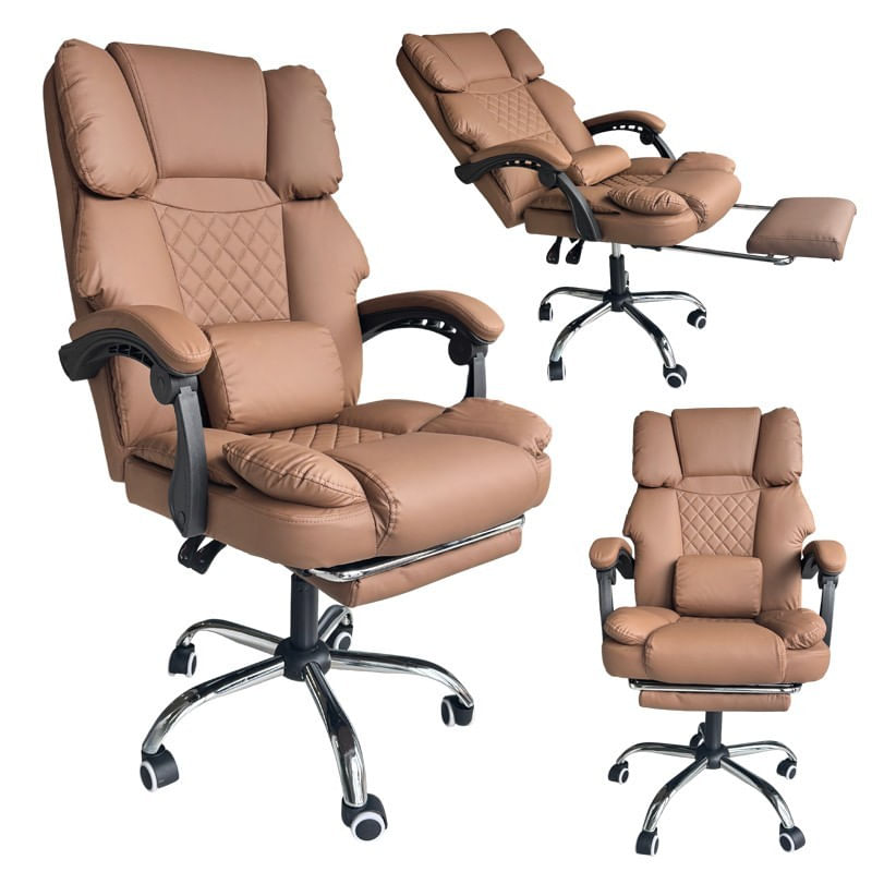 Scaun de birou maro, cu suport picioare si perna de masaj, max 150 kg, 61x116-123 cm, JollyMag, KO42CAP — imaginea 2