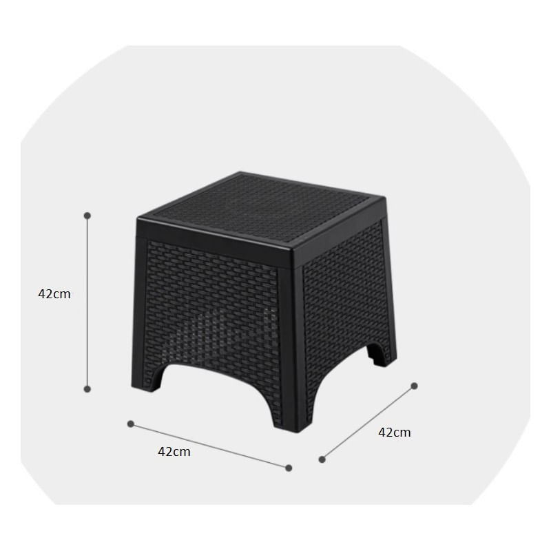 Set mobilier, masa si 2 scaune, pentru gradina, terasa sau balcon, imitatie ratan, JollyMag, SC08 — imaginea 2