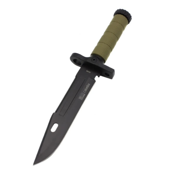 Set de doua cutite cu amnar si ascutitor , 32 cm DEPOX® , teaca multifunctionala, verde military - imagine 3