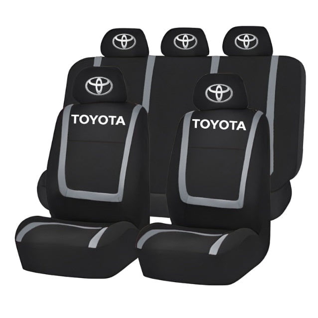 Set Huse Scaune Universale Compatibile cu Toyota– Negru/Gri