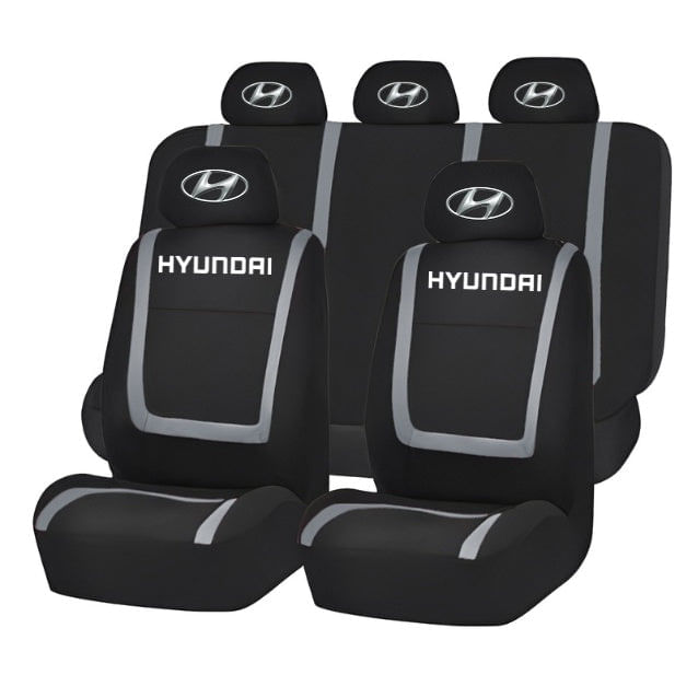 Set Huse Scaune Universale Compatibile cu Hyundai – Negru/Gri