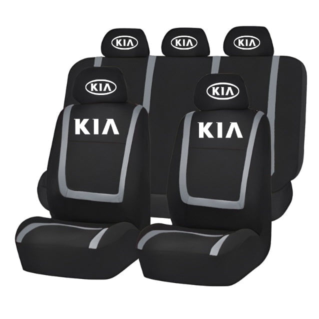 Set Huse Scaune Universale Compatibile cu Kia – Negru/Gri