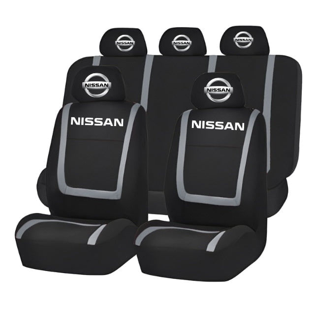 Set Huse Scaune Universale Compatibile cu Nissan – Negru/Gri