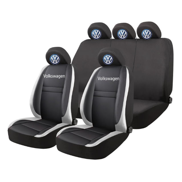 Set Huse Scaune Universale HLX4 Compatibile cu Volkseagen – Negru/Gri