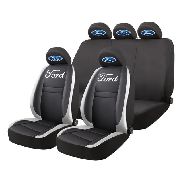 Set Huse Scaune Universale HLX4 Compatibile cu Ford – Negru/Gri