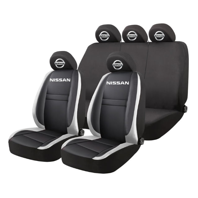 Set Huse Scaune Universale HLX4 Compatibile cu Nissan – Negru/Gri