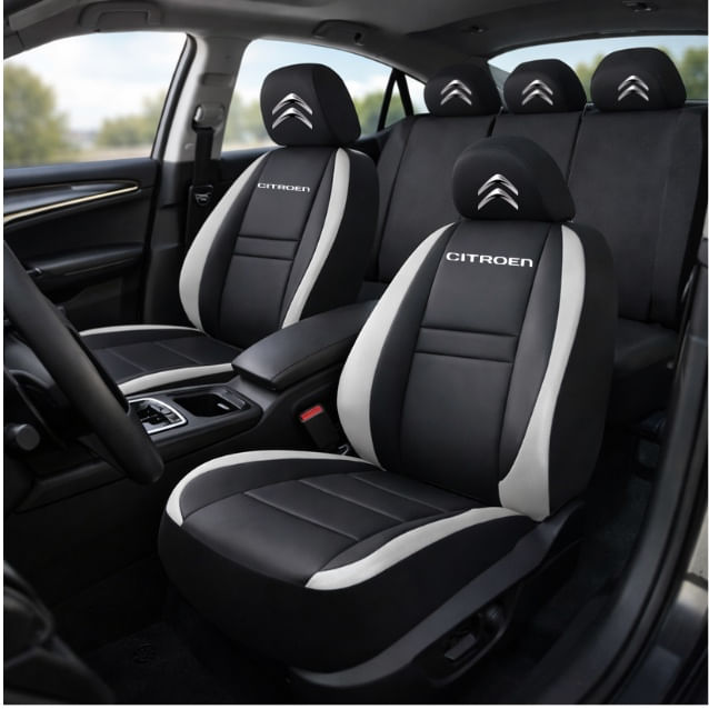 Set Huse Scaune Universale HLX4 Compatibile cu Citroen – Negru/Gri