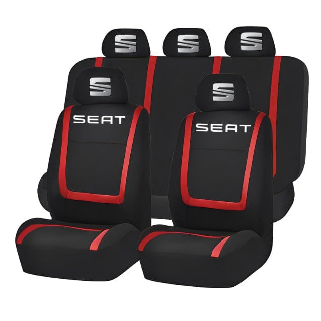 Set Huse Scaune Universale Compatibile cu Seat – Negru/Rosu