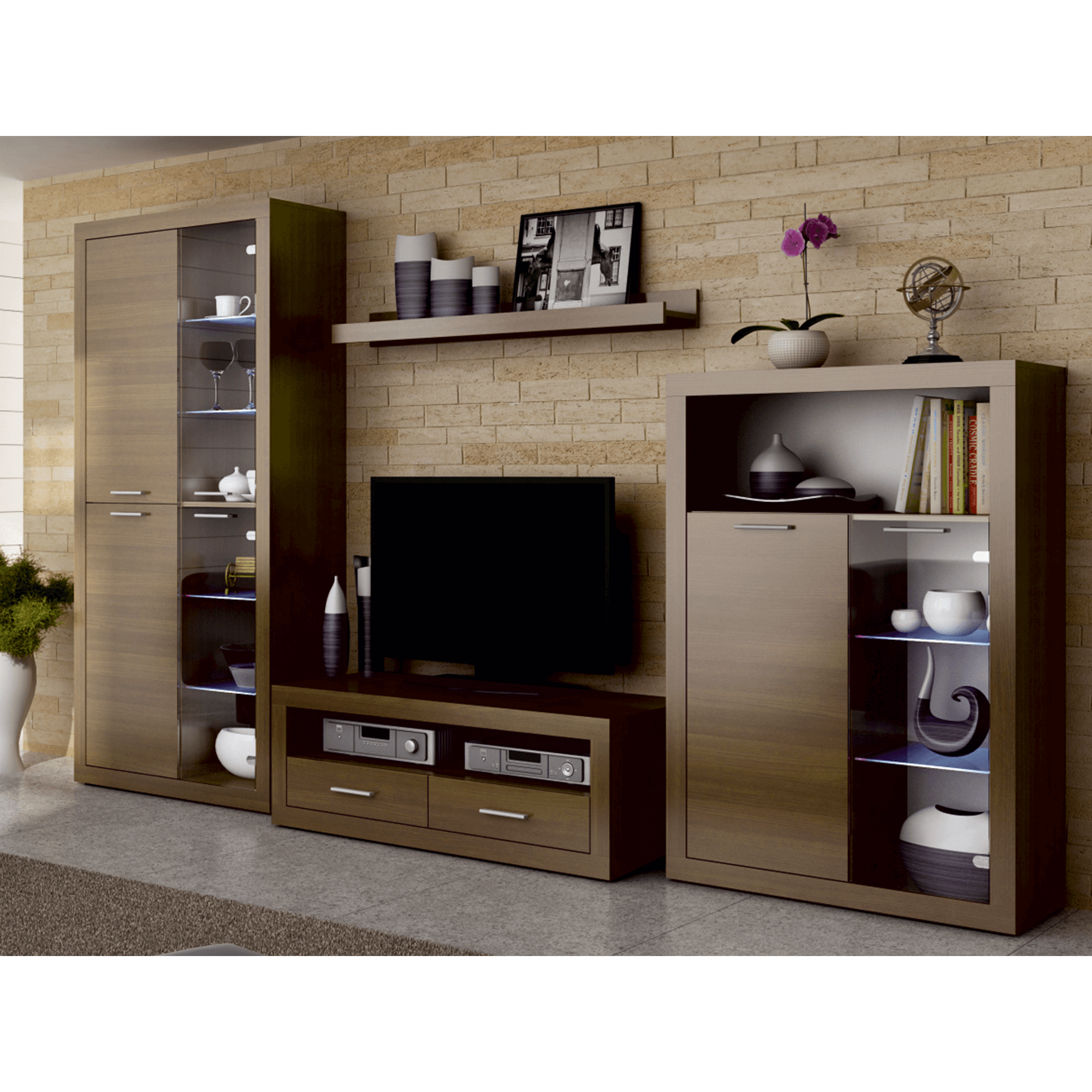 Ansamblu living cu iluminare LED nuc warmia TOGO 2 NEW