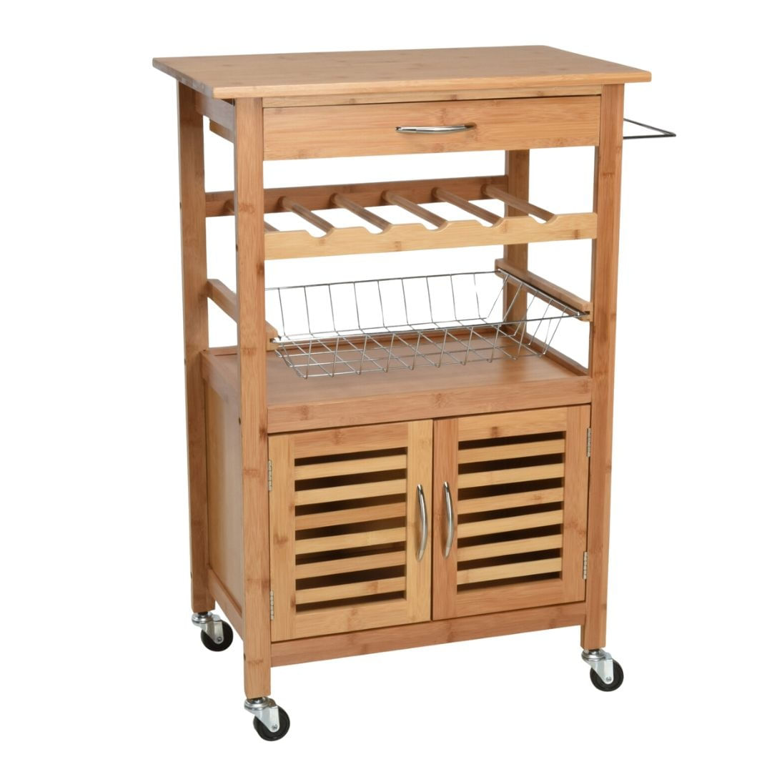 Dulap Bucatarie pe Roti – 60x36x88 cm – Design Modern, Lemn & Inox – Excellent Houseware — imaginea 2