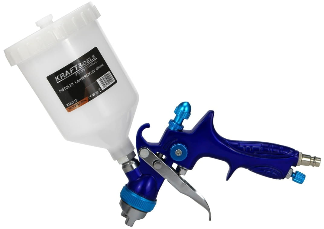 Pistol de vopsit cu duza de 1.3mm, Kraft&Dele, 600ml, KD2113 — imaginea 3