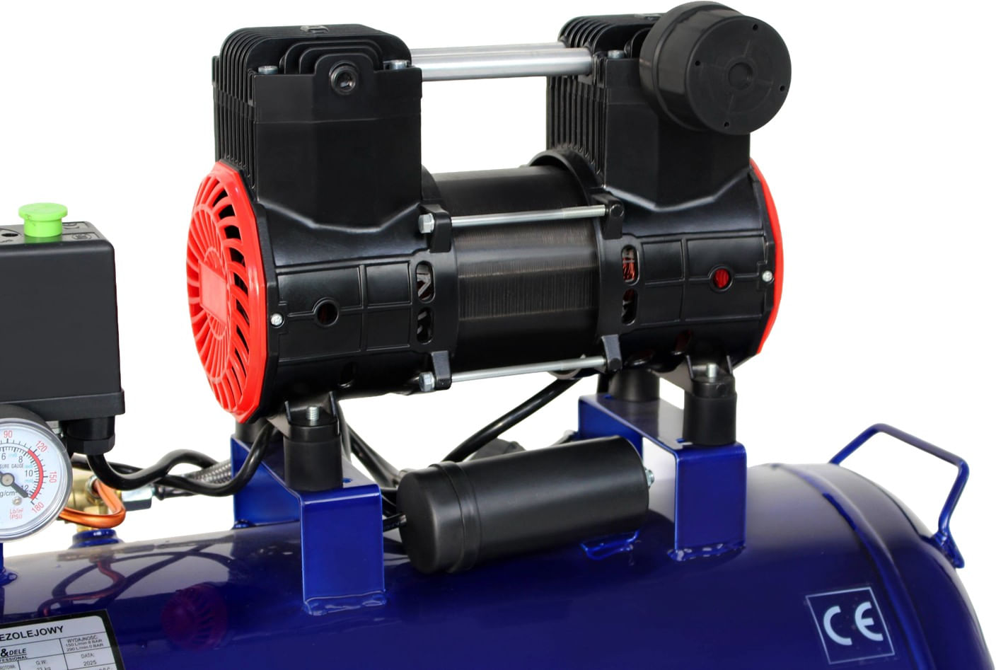 Compresor industrial KRAFT&DELE KD4092, 50 l, 1500 W, tehnologie fara ulei, nivel redus de zgomot — imaginea 3