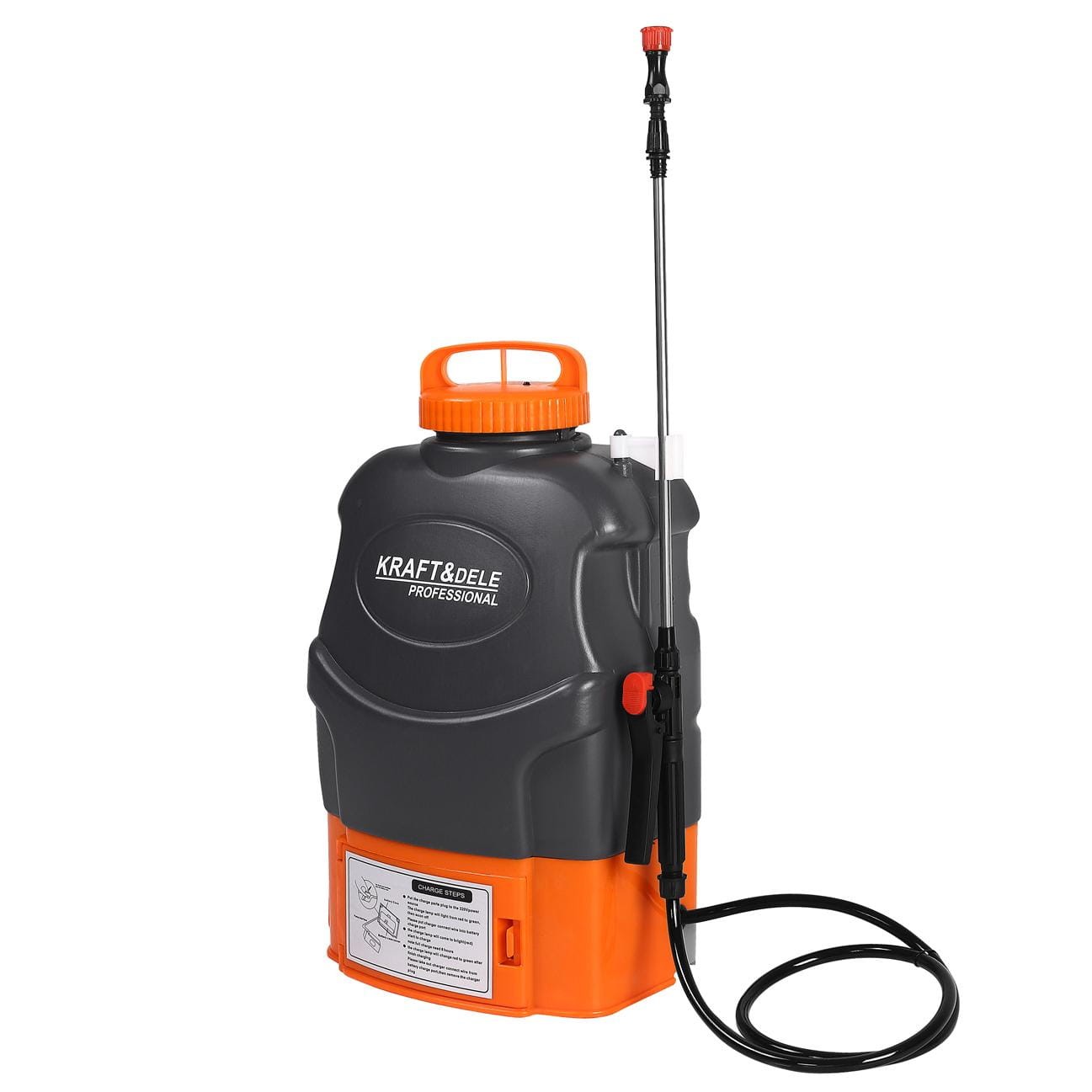 Pompa de stropit cu baterie 16L Kraft&Dele KD2030, pulverizator electric 12V 8Ah cu lance — imaginea 6