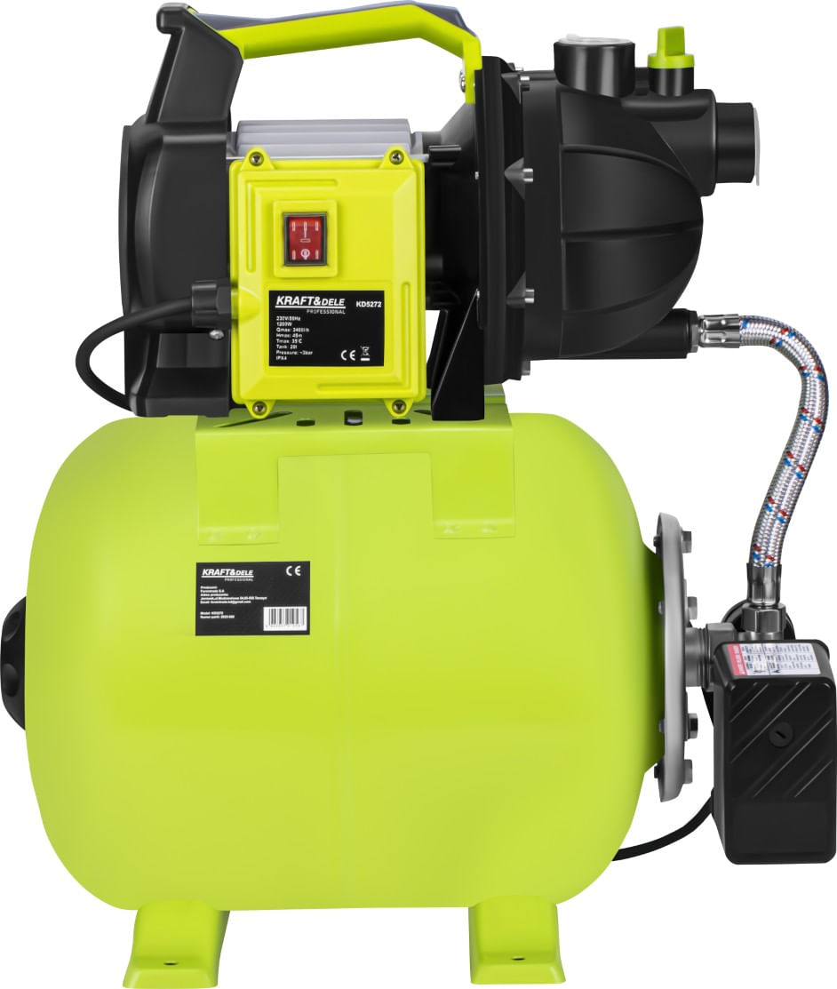 Hidrofor cu pompa 20L 1200W Kraft&Dele KD5272, debit 3400L/h, inaltime pompare 45m — imaginea 9