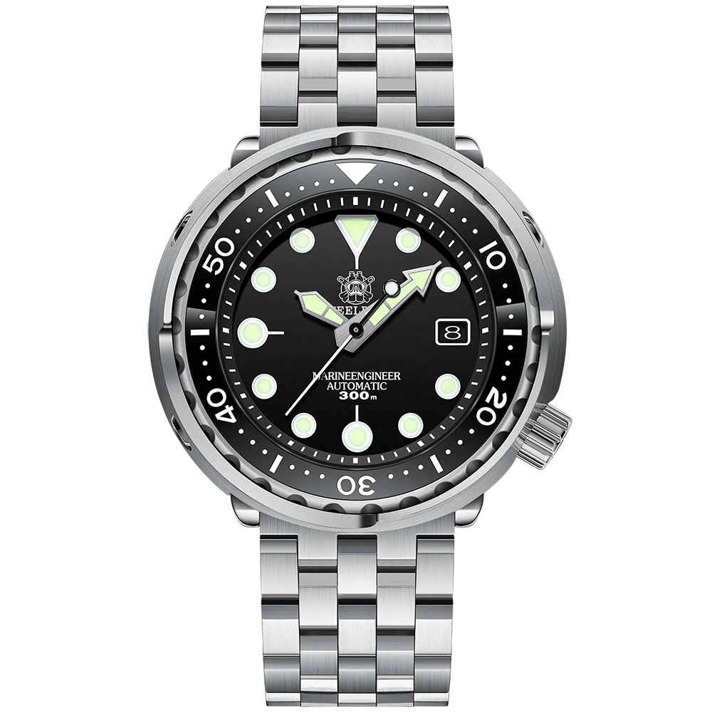 Ceas Scufundari STEELDIVE SD1970 Automatic NH35, 44mm, Safir, Bezel Ceramic Verde, 20ATM