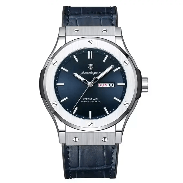 Poedagar Ceas barbatesc de mana Casual Fashion Analog Quartz Albastru