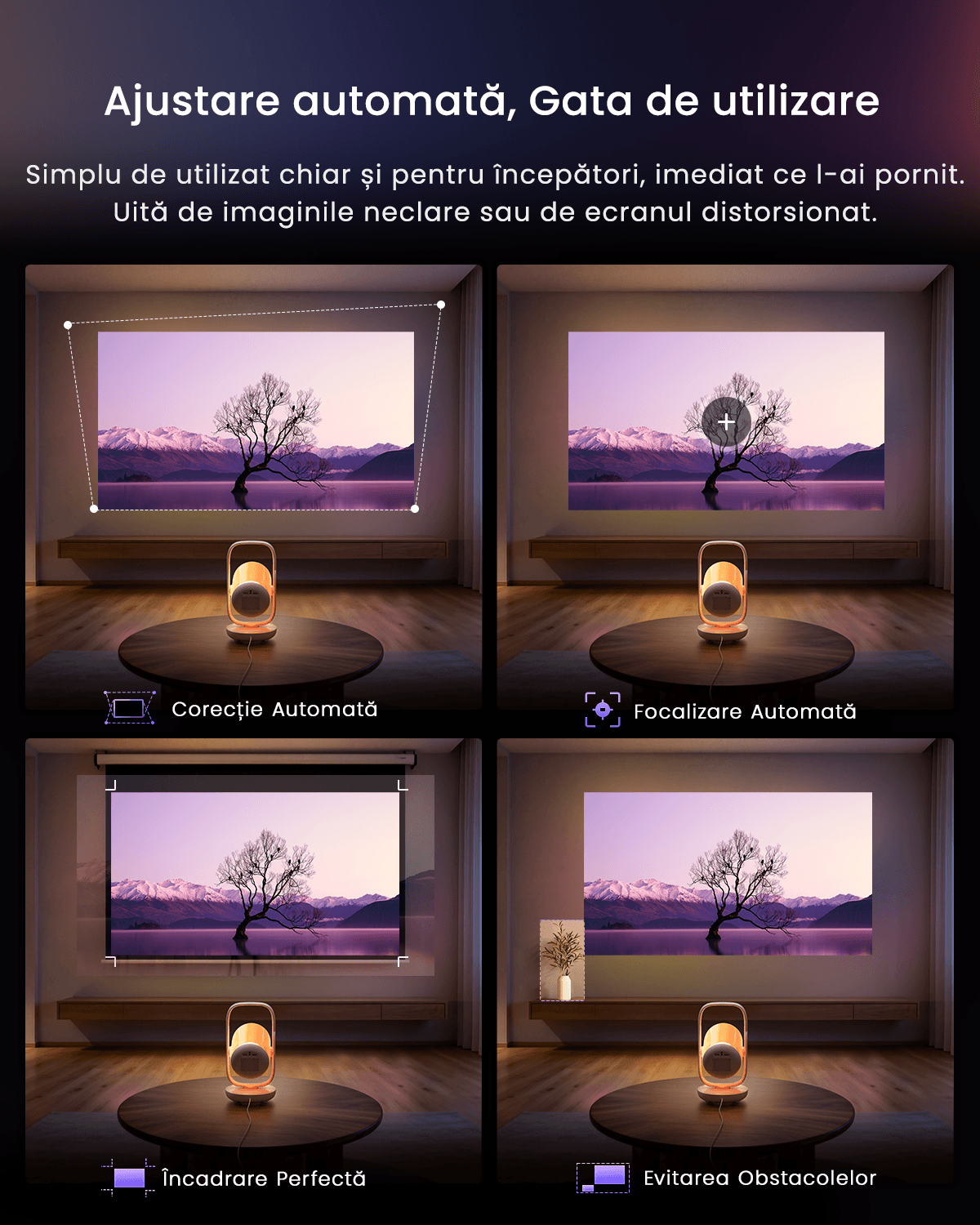 Videoproiector ETOE Starfish 2, autofocus, 500 ANSI, Google TV Chromecast, FullHD 1920x1080p, 300°, 3000:1, Netflix/Youtube, 10W - imagine 3