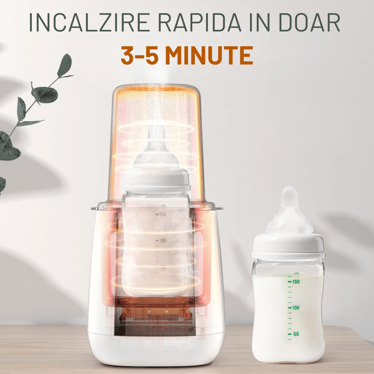 Incalzitor biberoane Multifunctional 6 in 1, Sterilizator electric Qova® cu Ecran tactil, Incalzire Lapte si Alimente - imagine 9