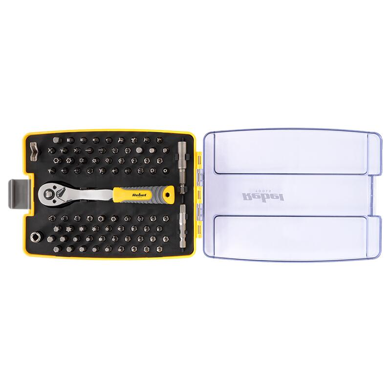 Set biti cu antrenor cu clichet, 80 piese, prelungitor magnetic — imaginea 3